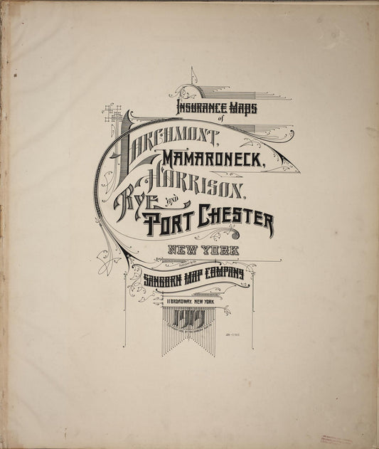 Sanborn Fire Insurance Map from Larchmont, Westchester County, New York. (1919) – Historic Sanborn Fire Insurance Map Print