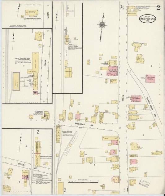Sanborn Fire Insurance Map from Hampstead, Carroll County, Maryland (1911), Sheet #0002 - Historic Sanborn Fire Insurance Map Print, vintage old map wall art