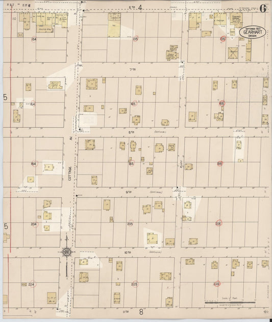 Sanborn Fire Insurance Map from Gearhart, Clatsop County, Oregon (1928), Sheet #0006 - Historic Sanborn Fire Insurance Map Print, vintage old map wall art, antique decor, genealogy gift, Oregon Oregon map
