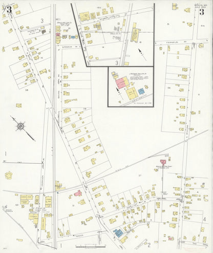 Sanborn Fire Insurance Map from Berlin, Worcester County, Maryland (1933), Sheet #0003 - Complete Map Set gallery image, historic Sanborn map, vintage wall art, Maryland Maryland