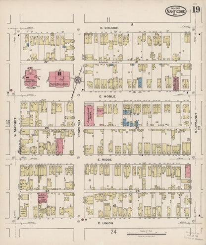 Sanborn Fire Insurance Map from Nanticoke, Luzerne County, Pennsylvania (1920), Sheet #0019 - Complete Map Set gallery image, historic Sanborn map, vintage wall art, Pennsylvania Pennsylvania