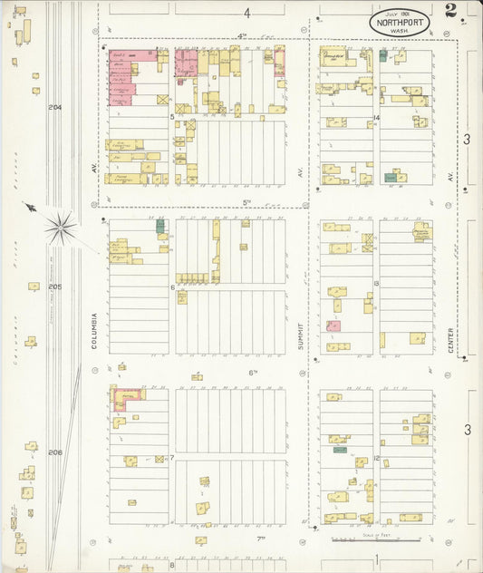 Sanborn Fire Insurance Map from Northport, Stevens County, Washington (1901), Sheet #0002 - Historic Sanborn Fire Insurance Map Print, vintage old map wall art, antique decor, genealogy gift, Washington Washington map