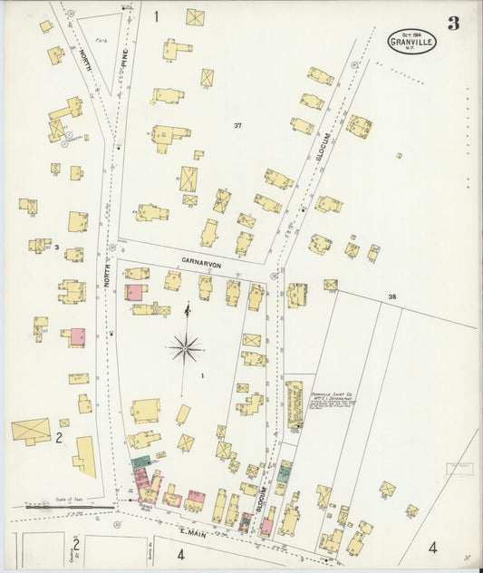 Sanborn Fire Insurance Map from Granville, Washington County, New York (1904), Sheet #0003 - Historic Sanborn Fire Insurance Map Print, vintage old map wall art, antique decor, genealogy gift, New York New York map