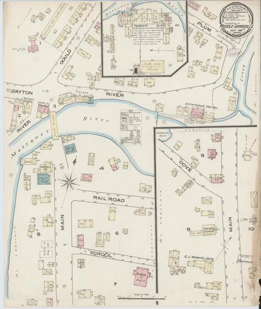 Sanborn Fire Insurance Map from Middle Granville, Washington County, New York. (1885) – Historic Sanborn Fire Insurance Map Print