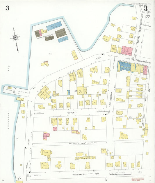 Sanborn Fire Insurance Map from Port Washington, Nassau County, New York (1931), Sheet #0003 - Historic Sanborn Fire Insurance Map Print, vintage old map wall art, antique decor, genealogy gift, New York New York map