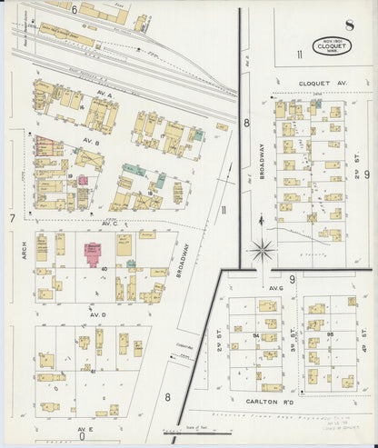 Sanborn Fire Insurance Map from Cloquet, Carlton County, Minnesota (1901), Sheet #0008 - Complete Map Set gallery image, historic Sanborn map, vintage wall art, Minnesota Minnesota