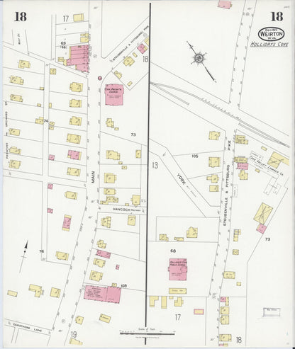 Sanborn Fire Insurance Map from Weirton, Hancock County, West Virginia (1923), Sheet #0018 - Complete Map Set gallery image, historic Sanborn map, vintage wall art, West Virginia West Virginia