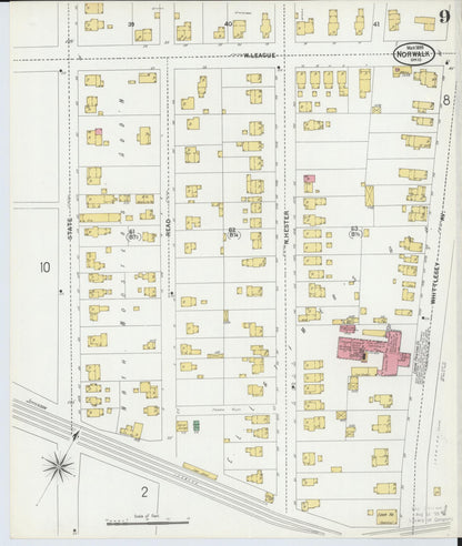 Sanborn Fire Insurance Map from Norwalk, Huron County, Ohio (1899), Sheet #0009 - Complete Map Set gallery image, historic Sanborn map, vintage wall art, Ohio Ohio