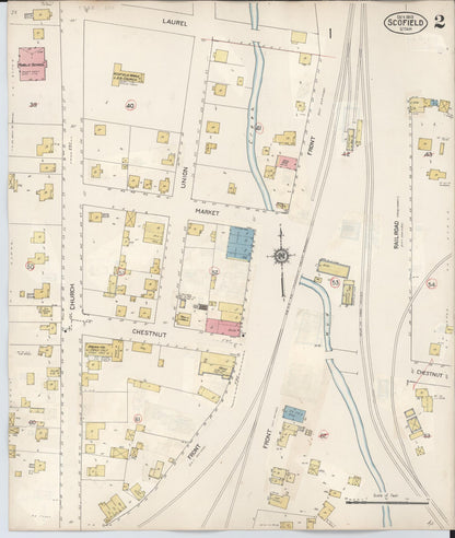 Sanborn Fire Insurance Map from Scofield, Carbon County, Utah (1931), Sheet #0002 - Complete Map Set gallery image, historic Sanborn map, vintage wall art, Utah Utah