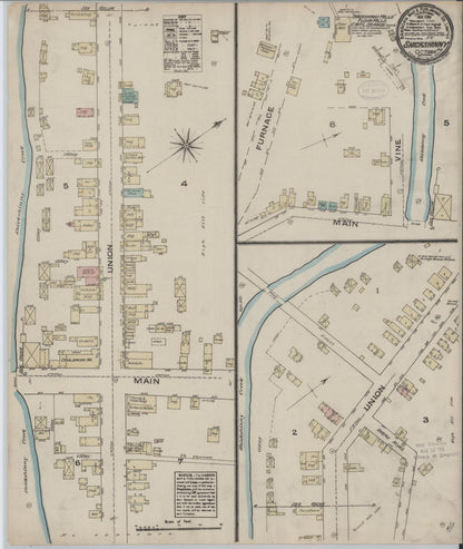 Sanborn Fire Insurance Map from Shickshinny, Luzerne County, Pennsylvania (1884), Sheet #0001 - Historic Sanborn Fire Insurance Map Print, vintage old map wall art, antique decor, genealogy gift, Pennsylvania Pennsylvania map