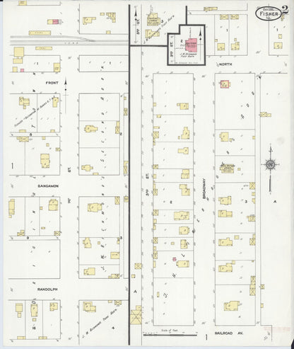 Sanborn Fire Insurance Map from Fisher, Champaign County, Illinois (1911), Sheet #0002 - Complete Map Set gallery image, historic Sanborn map, vintage wall art, Illinois Illinois