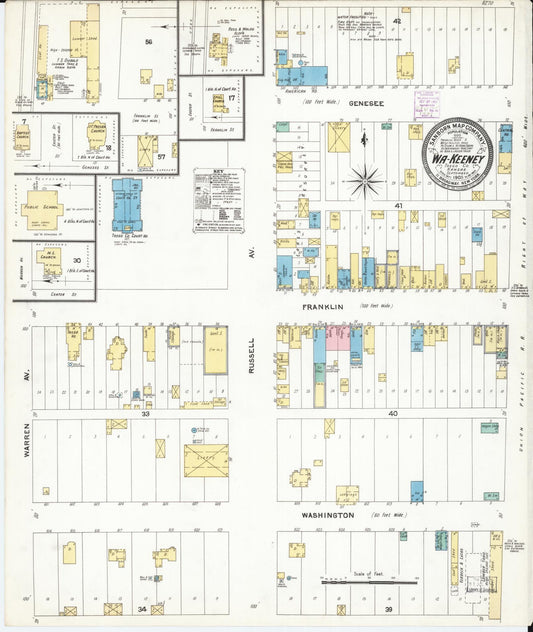 Sanborn Fire Insurance Map from Wa-keeney, Trego County, Kansas. (1905) – Historic Sanborn Fire Insurance Map Print