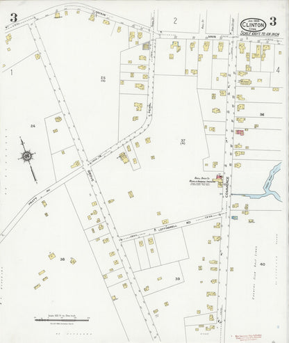 Sanborn Fire Insurance Map from Clinton, Middlesex County, Connecticut (1924), Sheet #0003 - Complete Map Set gallery image, historic Sanborn map, vintage wall art, Connecticut Connecticut
