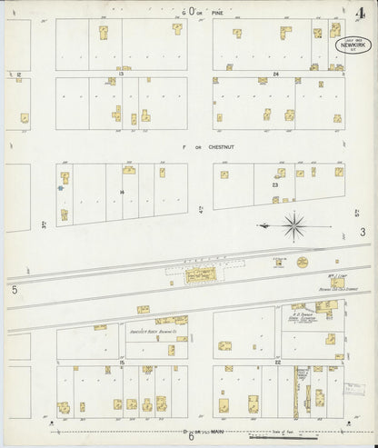 Sanborn Fire Insurance Map from Newkirk, Kay County, Oklahoma (1903), Sheet #0004 - Complete Map Set gallery image, historic Sanborn map, vintage wall art, Oklahoma Oklahoma