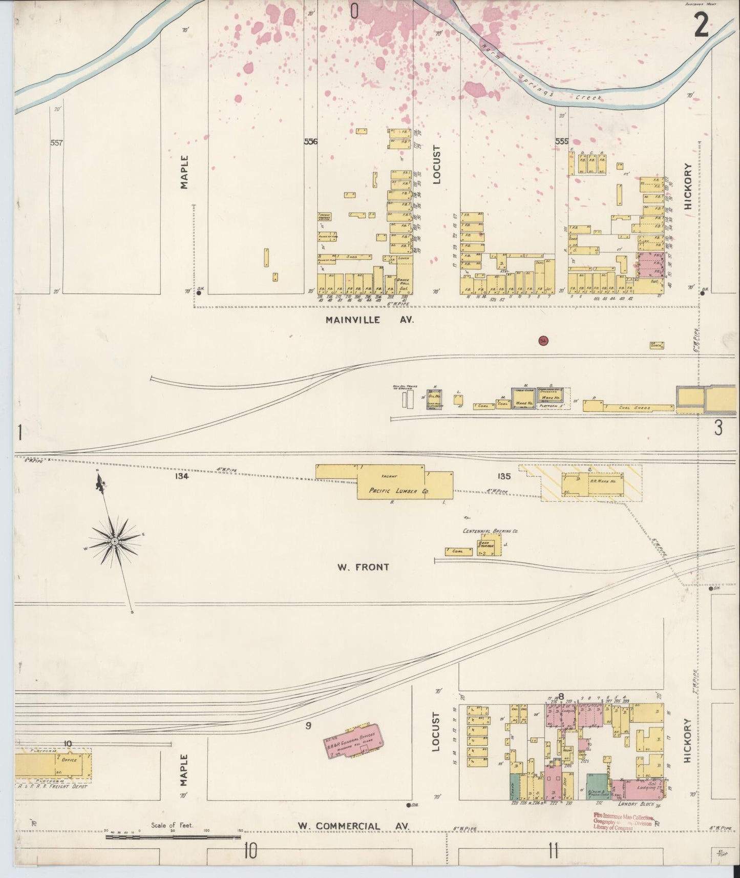 Sanborn Fire Insurance Map from Anaconda, Deer Lodge County, Montana (1903), Sheet #0002 - Complete Map Set gallery image, historic Sanborn map, vintage wall art, Montana Montana
