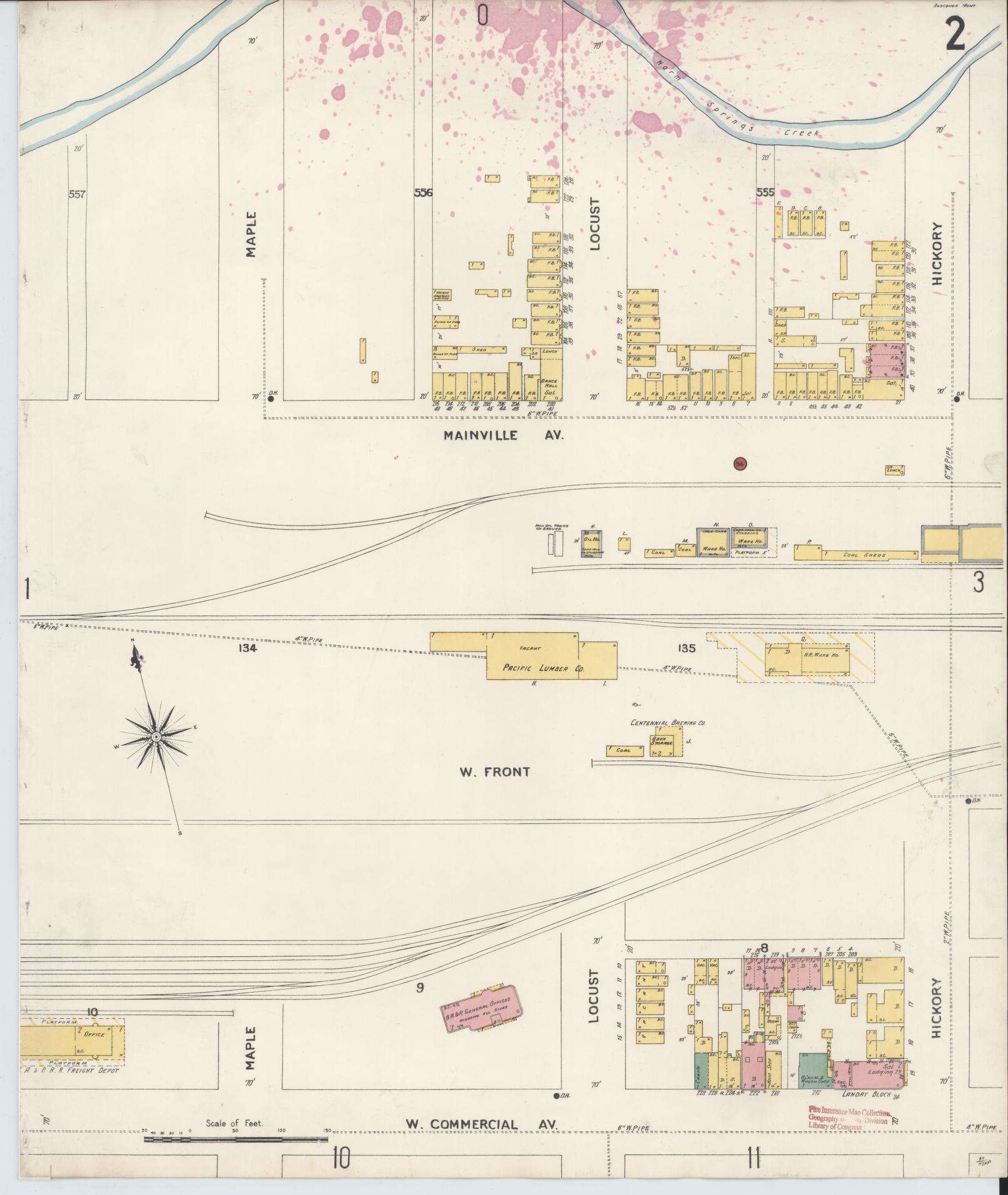 Sanborn Fire Insurance Map from Anaconda, Deer Lodge County, Montana (1903), Sheet #0002 - Complete Map Set gallery image, historic Sanborn map, vintage wall art, Montana Montana