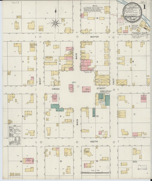 Sanborn Fire Insurance Map from Hodgenville, Larue County, Kentucky. (1895) – Historic Sanborn Fire Insurance Map Print