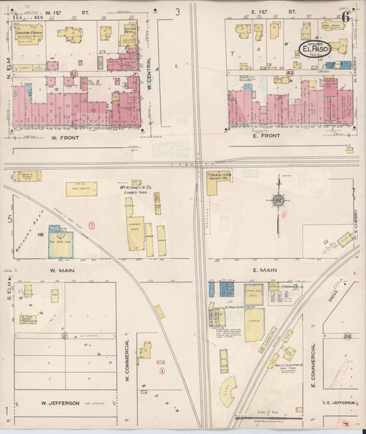 Sanborn Fire Insurance Map from El Paso, Woodford County, Illinois (1941), Sheet #0006 - Historic Sanborn Fire Insurance Map Print, vintage old map wall art, antique decor, genealogy gift, Illinois Illinois map