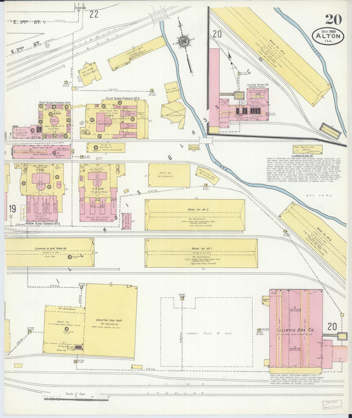 Sanborn Fire Insurance Map from Alton, Madison County, Illinois (1909), Sheet #0020 - Complete Map Set gallery image, historic Sanborn map, vintage wall art, Illinois Illinois
