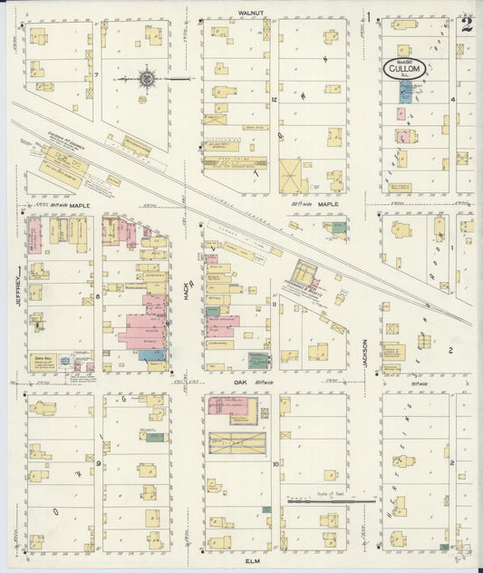 Sanborn Fire Insurance Map from Cullom, Livingston County, Illinois (1910), Sheet #0002 - Historic Sanborn Fire Insurance Map Print, vintage old map wall art, antique decor, genealogy gift, Illinois Illinois map