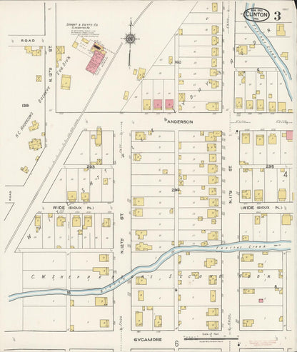 Sanborn Fire Insurance Map from Clinton, Vermillion County, Indiana (1921), Sheet #0003 - Historic Sanborn Fire Insurance Map Print, vintage old map wall art, antique decor, genealogy gift, Indiana Indiana map