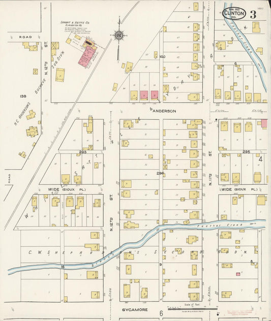 Sanborn Fire Insurance Map from Clinton, Vermillion County, Indiana (1921), Sheet #0003 - Historic Sanborn Fire Insurance Map Print, vintage old map wall art, antique decor, genealogy gift, Indiana Indiana map