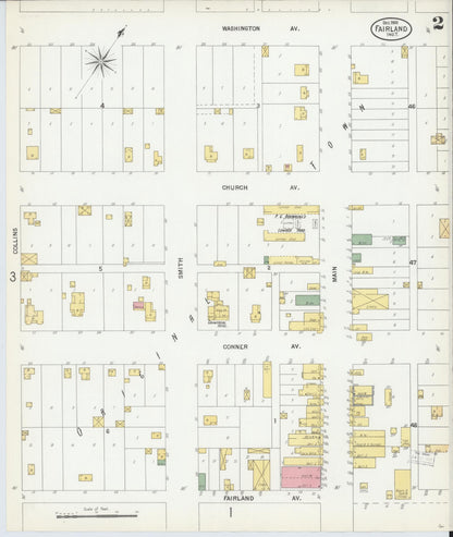 Sanborn Fire Insurance Map from Fairland, Ottawa County, Oklahoma (1900), Sheet #0002 - Complete Map Set gallery image, historic Sanborn map, vintage wall art, Oklahoma Oklahoma