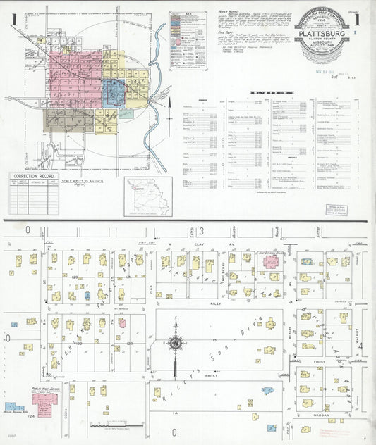 Sanborn Fire Insurance Map from Plattsburg, Clinton County, Missouri. (1949) – Historic Sanborn Fire Insurance Map Print