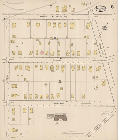 Sanborn Fire Insurance Map from Sheffield, Warren County, Pennsylvania (1922), Sheet #0006 - Historic Sanborn Fire Insurance Map Print, vintage old map wall art, antique decor, genealogy gift, Pennsylvania Pennsylvania map
