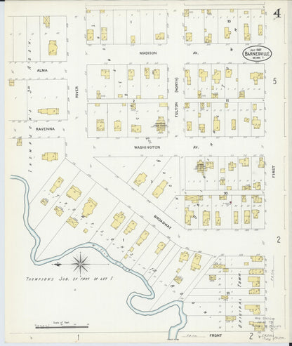 Sanborn Fire Insurance Map from Barnesville, Clay County, Minnesota (1907), Sheet #0004 - Complete Map Set gallery image, historic Sanborn map, vintage wall art, Minnesota Minnesota