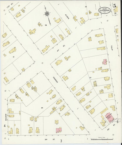 Sanborn Fire Insurance Map from Liverpool, Onondaga County, New York (1911), Sheet #0005 - Complete Map Set gallery image, historic Sanborn map, vintage wall art, New York New York