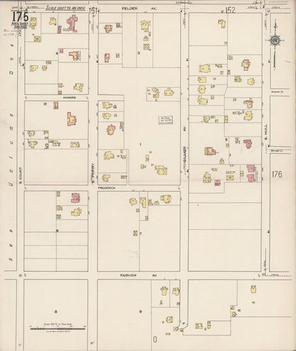 Sanborn Fire Insurance Map from Montgomery, Montgomery County, Alabama (1922), Sheet #0175 - Complete Map Set gallery image, historic Sanborn map, vintage wall art, Alabama Alabama
