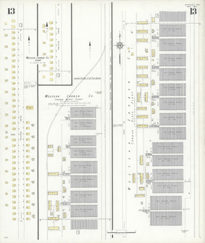 Sanborn Fire Insurance Map from Borger, Hutchinson County, Texas (1933), Sheet #0013 - Complete Map Set gallery image, historic Sanborn map, vintage wall art, Texas Texas