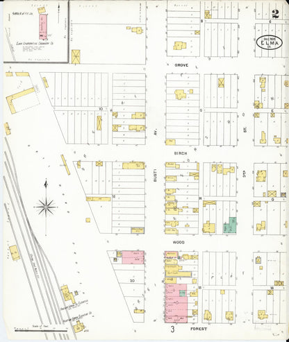 Sanborn Fire Insurance Map from Elma, Howard County, Iowa (1905), Sheet #0002 - Historic Sanborn Fire Insurance Map Print, vintage old map wall art