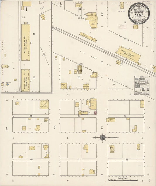 Sanborn Fire Insurance Map from Kent, Sherman County, Oregon (1910), Sheet #0001 - Historic Sanborn Fire Insurance Map Print, vintage old map wall art, antique decor, genealogy gift, Oregon Oregon map