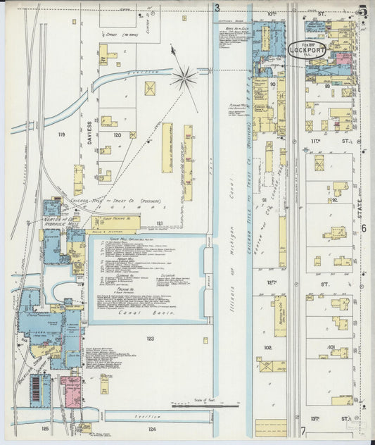 Sanborn Fire Insurance Map from Lockport, Will County, Illinois (1897), Sheet #0005 - Historic Sanborn Fire Insurance Map Print, vintage old map wall art, antique decor, genealogy gift, Illinois Illinois map