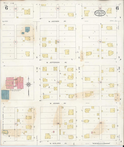 Sanborn Fire Insurance Map from Stigler, Haskell County, Oklahoma (1941), Sheet #0006 - Complete Map Set gallery image, historic Sanborn map, vintage wall art, Oklahoma Oklahoma