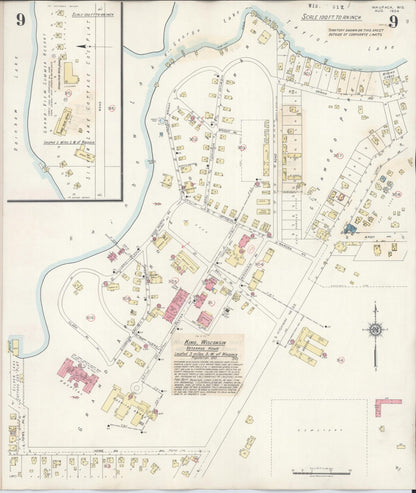 Sanborn Fire Insurance Map from Waupaca, Waupaca County, Wisconsin (1941), Sheet #0009 - Complete Map Set gallery image, historic Sanborn map, vintage wall art, Wisconsin Wisconsin