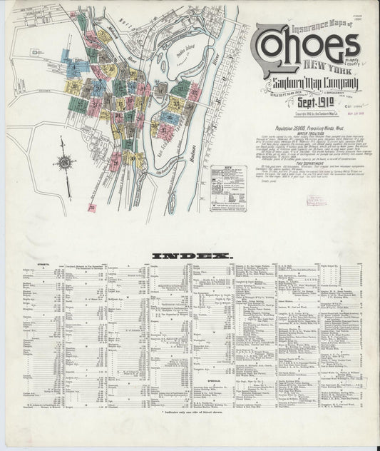 Sanborn Fire Insurance Map from Cohoes, Albany County, New York. (1910) – Historic Sanborn Fire Insurance Map Print