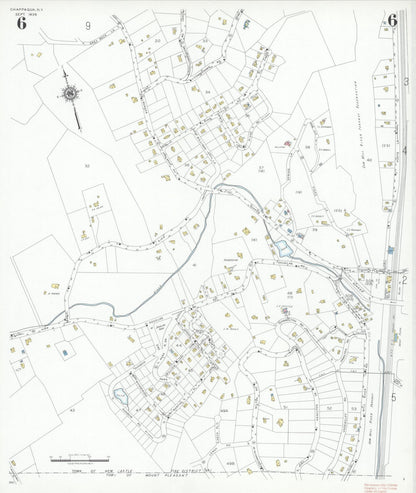 Sanborn Fire Insurance Map from Chappaqua, Westchester County, New York (1939), Sheet #0006 - Complete Map Set gallery image, historic Sanborn map, vintage wall art, New York New York