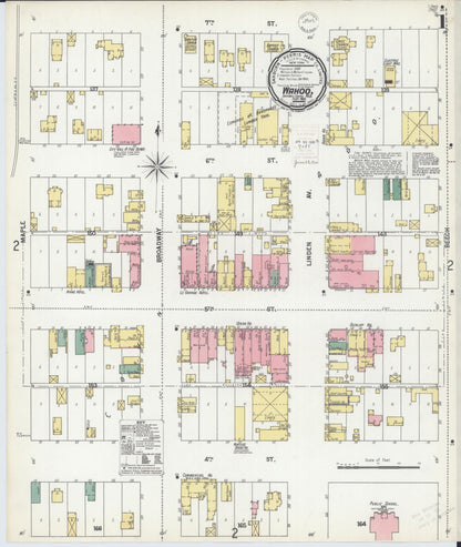 Sanborn Fire Insurance Map from Wahoo, Saunders County, Nebraska (1900), Sheet #0001 - Complete Map Set gallery image, historic Sanborn map, vintage wall art, Nebraska Nebraska