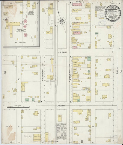 Sanborn Fire Insurance Map from Buckley, Iroquois County, Illinois (1898), Sheet #0001 - Historic Sanborn Fire Insurance Map Print, vintage old map wall art, antique decor, genealogy gift, Illinois Illinois map