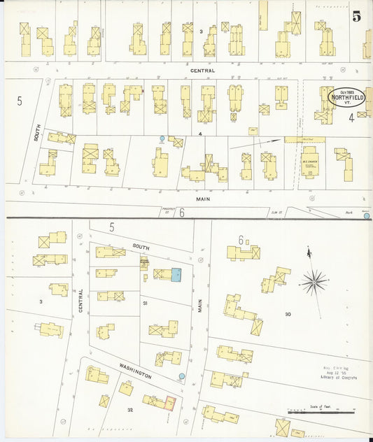 Sanborn Fire Insurance Map from Northfield, Washington County, Vermont (1903), Sheet #0005 - Historic Sanborn Fire Insurance Map Print, vintage old map wall art, antique decor, genealogy gift, Vermont Vermont map
