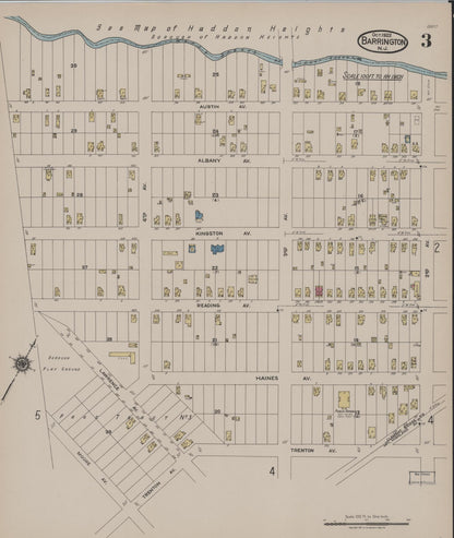 Sanborn Fire Insurance Map from Barrington, Camden County, New Jersey (1922), Sheet #0003 - Complete Map Set gallery image, historic Sanborn map, vintage wall art, New Jersey New Jersey