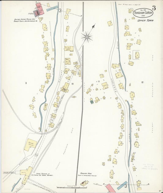 Sanborn Fire Insurance Map from Bingham Canyon, Salt Lake County, Utah (1902), Sheet #0003 - Historic Sanborn Fire Insurance Map Print, vintage old map wall art, antique decor, genealogy gift, Utah Utah map