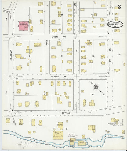 Sanborn Fire Insurance Map from Shingle House, Potter County, Pennsylvania (1919), Sheet #0003 - Complete Map Set gallery image, historic Sanborn map, vintage wall art, Pennsylvania Pennsylvania