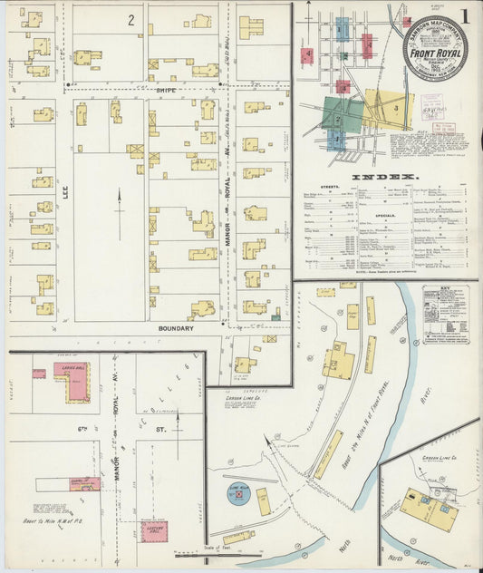 Sanborn Fire Insurance Map from Front Royal, Warren County, Virginia. (1903) – Historic Sanborn Fire Insurance Map Print