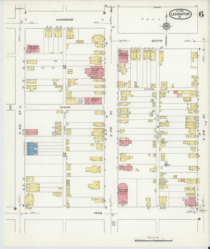 Sanborn Fire Insurance Map from Lehighton, Carbon County, Pennsylvania (1915), Sheet #0006 - Complete Map Set gallery image, historic Sanborn map, vintage wall art, Pennsylvania Pennsylvania