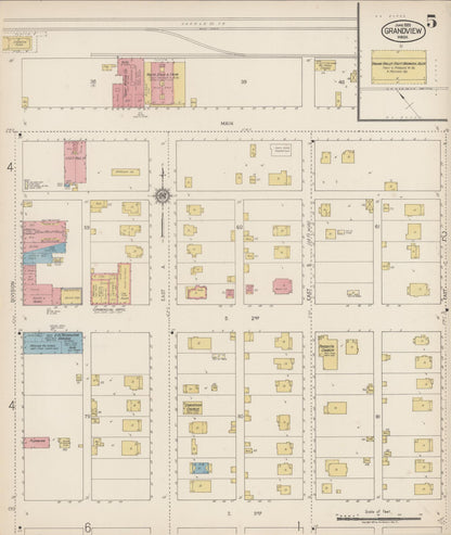 Sanborn Fire Insurance Map from Grandview, Yakima County, Washington (1920), Sheet #0005 - Complete Map Set gallery image, historic Sanborn map, vintage wall art, Washington Washington
