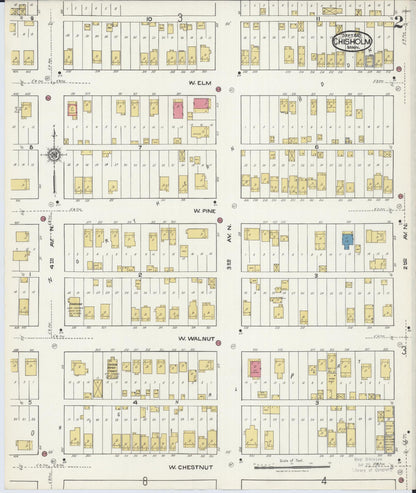 Sanborn Fire Insurance Map from Chisholm, Saint Louis County, Minnesota (1921), Sheet #0002 - Historic Sanborn Fire Insurance Map Print, vintage old map wall art, antique decor, genealogy gift, Minnesota Minnesota map